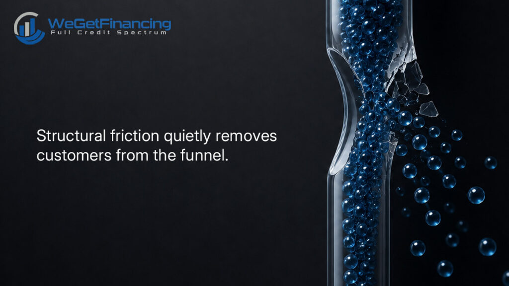 Structural financing friction quietly removing customers from the approval funnel